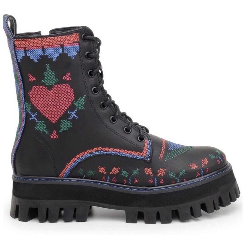 Farm Rio Black Mid Boot Sz US 7 New